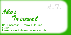 akos tremmel business card